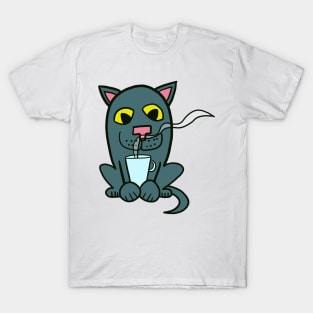 cat with coffee T-Shirt